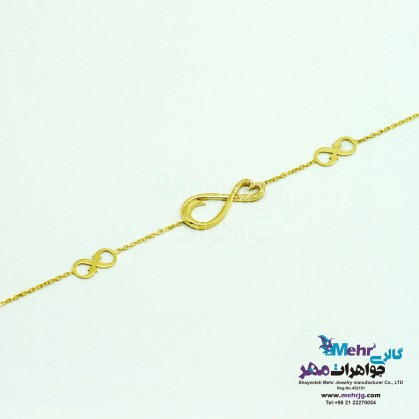 دستبند طلا - طرح بی‌نهایت-MB0276